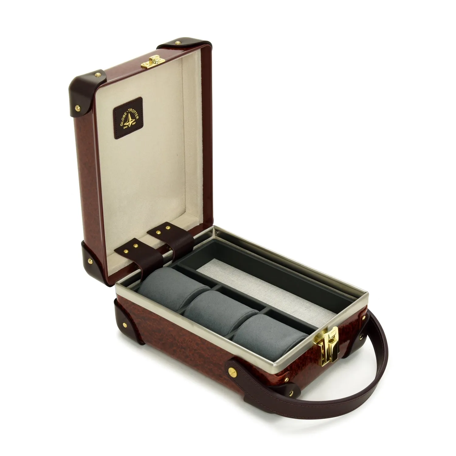 Orient · 3-Slot Watch Case | Urushi/Burgundy