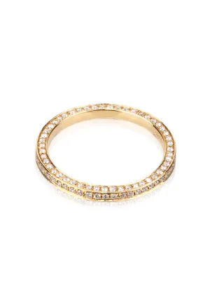 Oster Collection 18KYG 3 Side Micro Pavé Diamond Eternity Band