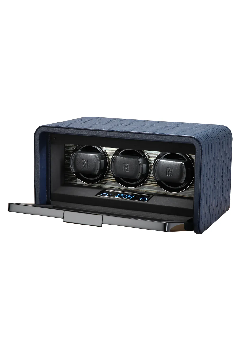 Paul Design Classic 3 Blue Leather Triple Watch Winder