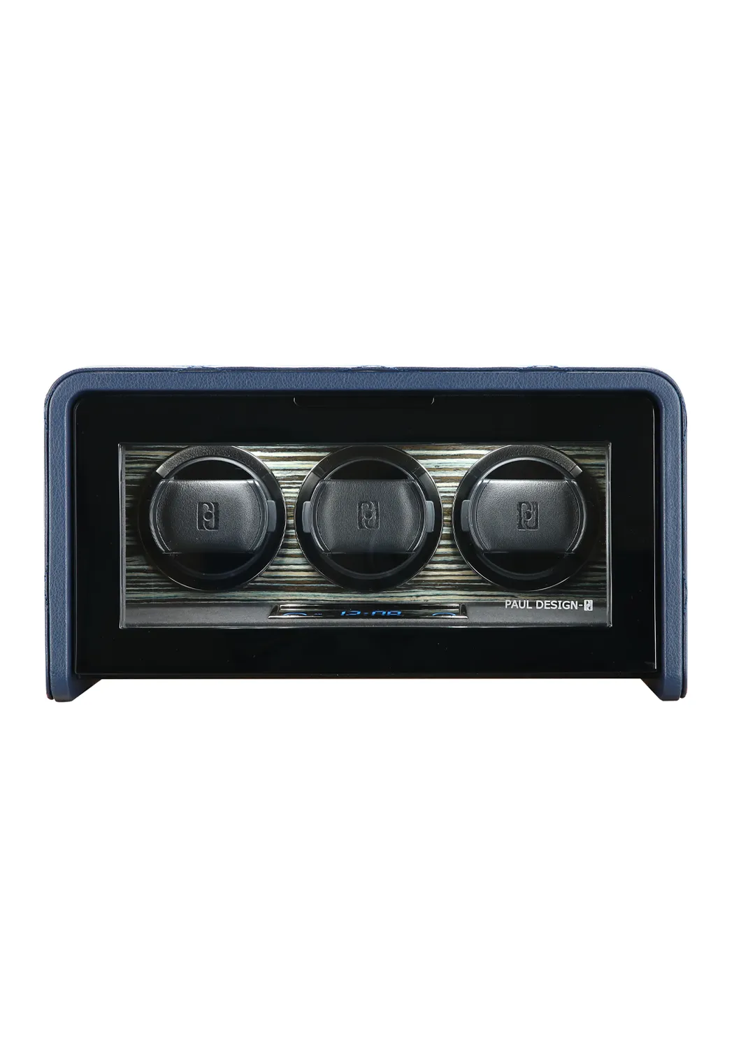 Paul Design Classic 3 Blue Leather Triple Watch Winder