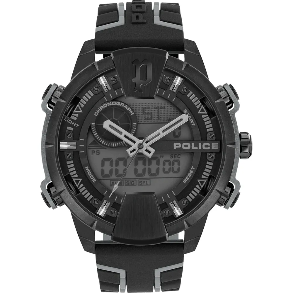 Police Taronga Black and Grey Silicon Watch PEWJP2110203