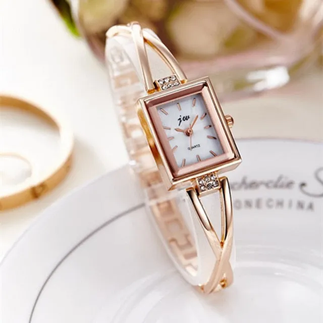 Rhinestone Watches Luxury Brand Stainless Steel Bracelet Quartz Dress Watches reloj mujer Clock