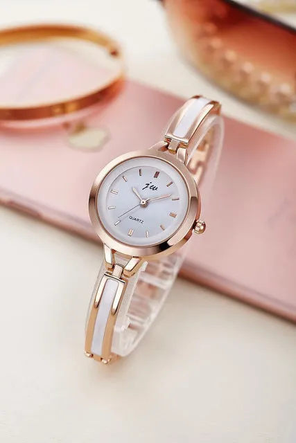 Rhinestone Watches Luxury Brand Stainless Steel Bracelet Quartz Dress Watches reloj mujer Clock