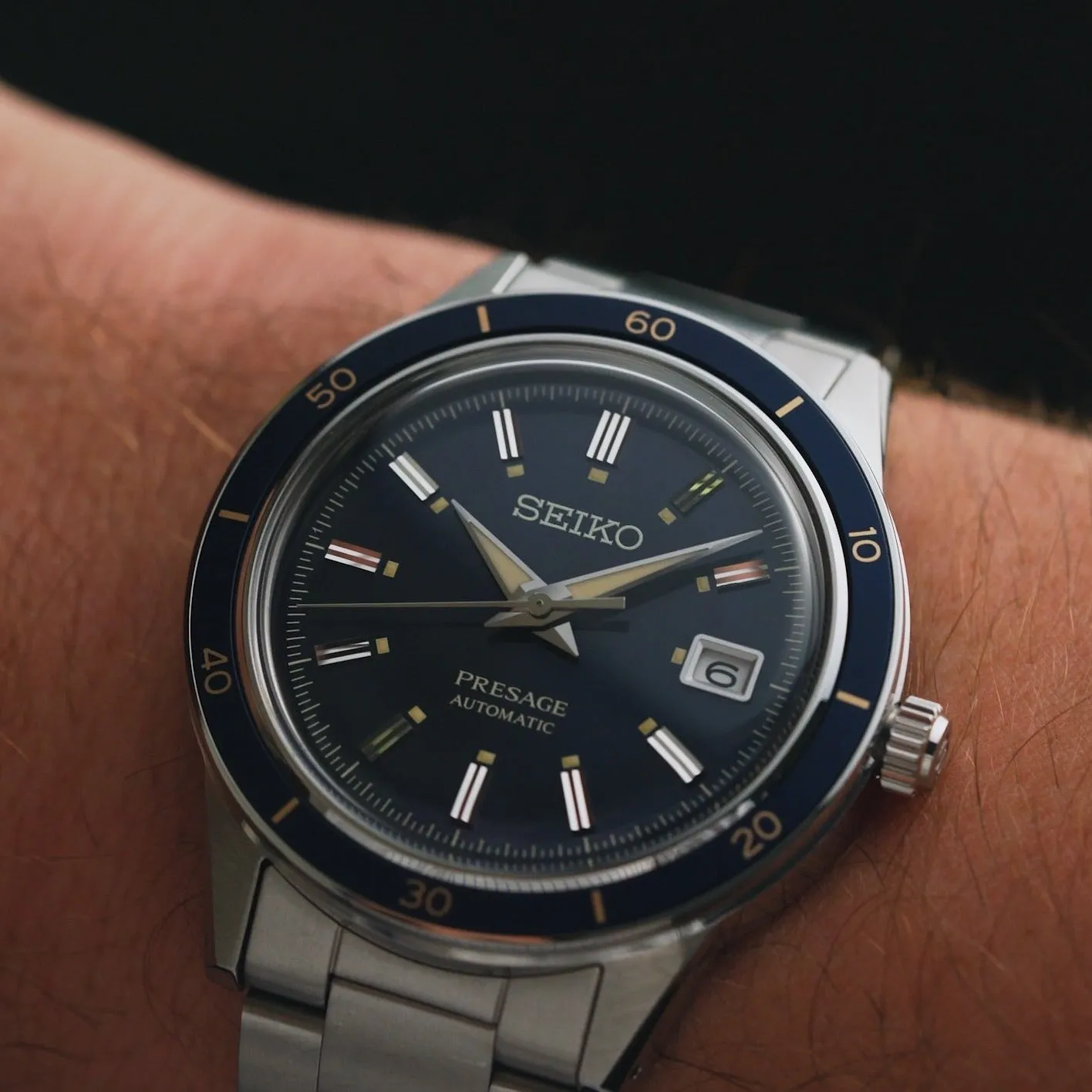 Seiko Presage 60's Automatic Watch with Blue Dial SRPG05J