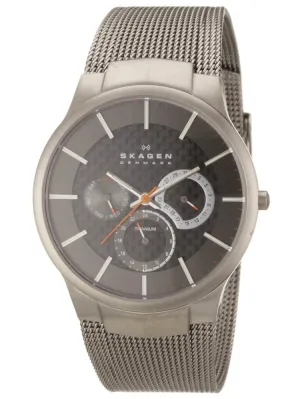 Skagen Men's Grey Titanium Multifunction Mesh WatchSkagen Men's Grey Titanium Multifunction Mesh Watch