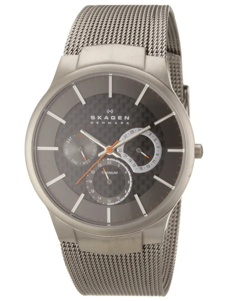 Skagen Men's Grey Titanium Multifunction Mesh WatchSkagen Men's Grey Titanium Multifunction Mesh Watch