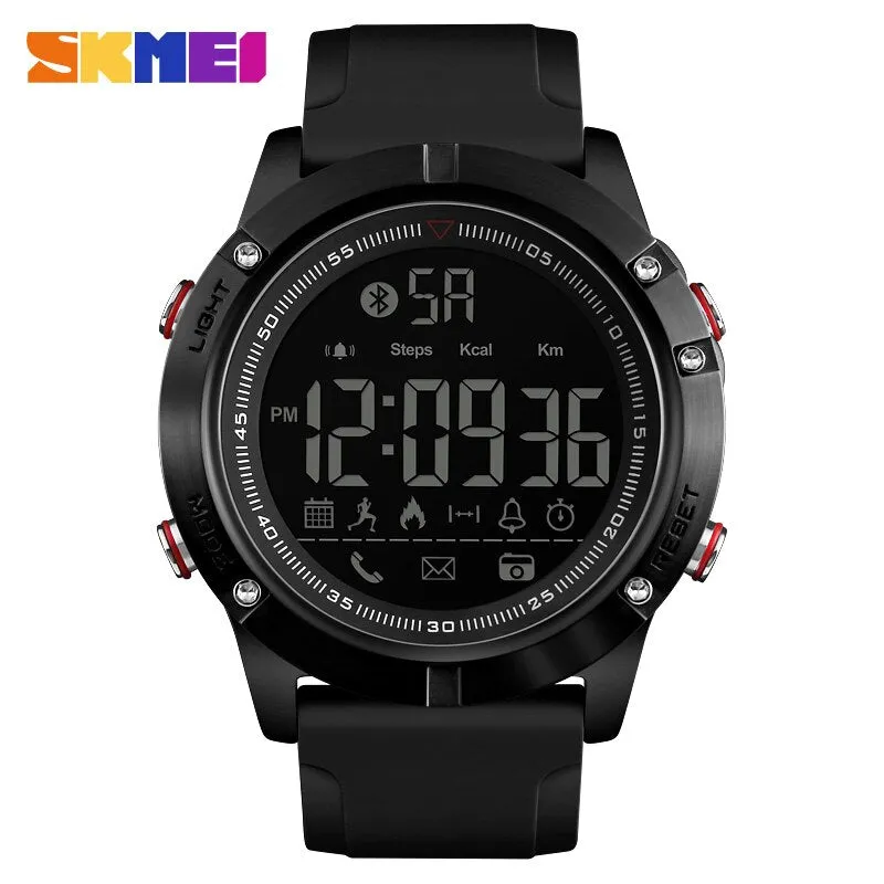 SKMEI Sports Bluetooth Digital Wristwatches Fashion Smart Watch Men Pedometer Calorie Remote Camera LED Military Watches Relogio