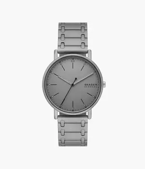 SKW6913 - Skagen Signatur Three-Hand Charcoal Stainless Steel Bracelet Watch for Ladies