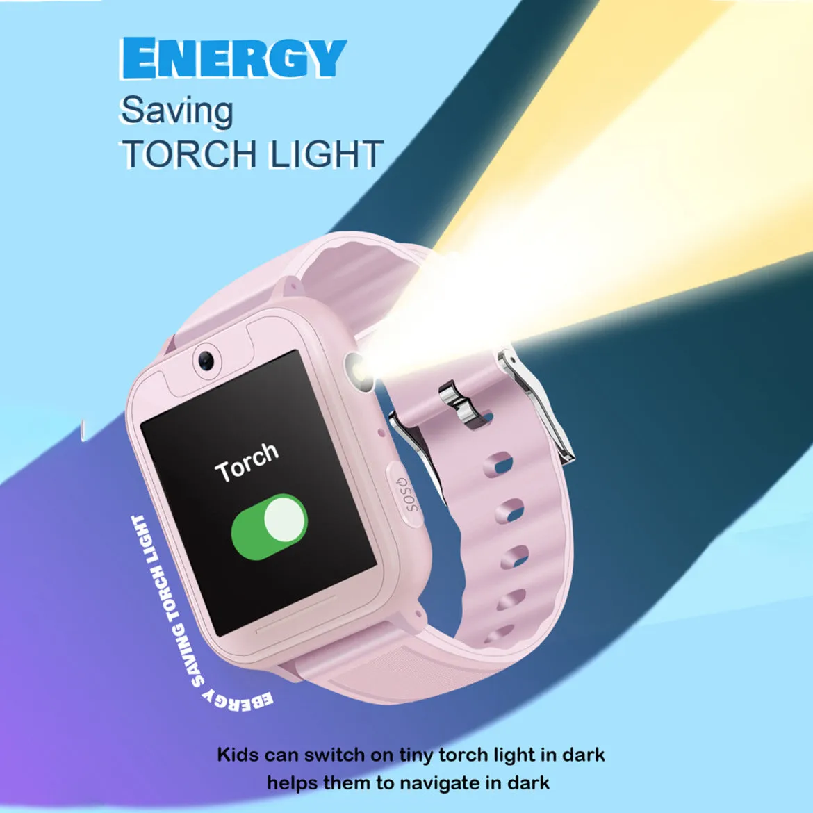 Spiky Gremlin Calling SOS Cameras Multifunction LBS location Tracking Smartwatch - Pink