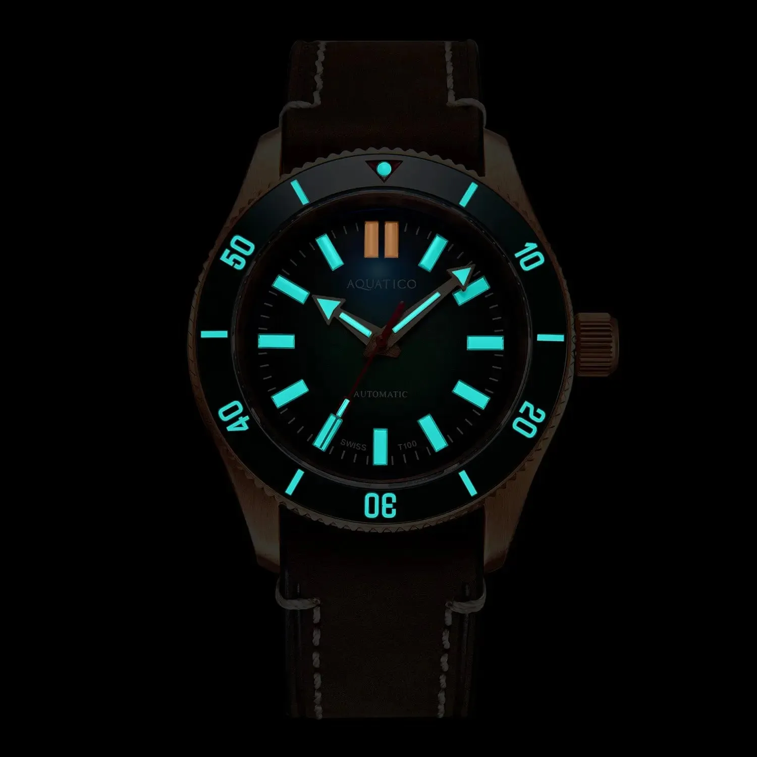 Super Star Bronze Tritium Blue Dial(SWISS MADE Sellita sw200-1) No Date