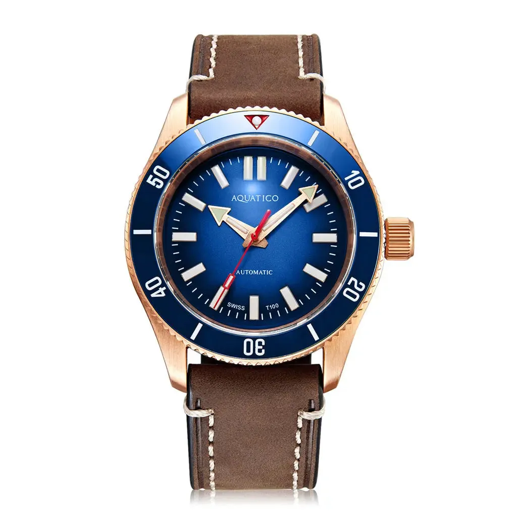 Super Star Bronze Tritium Blue Dial(SWISS MADE Sellita sw200-1) No Date