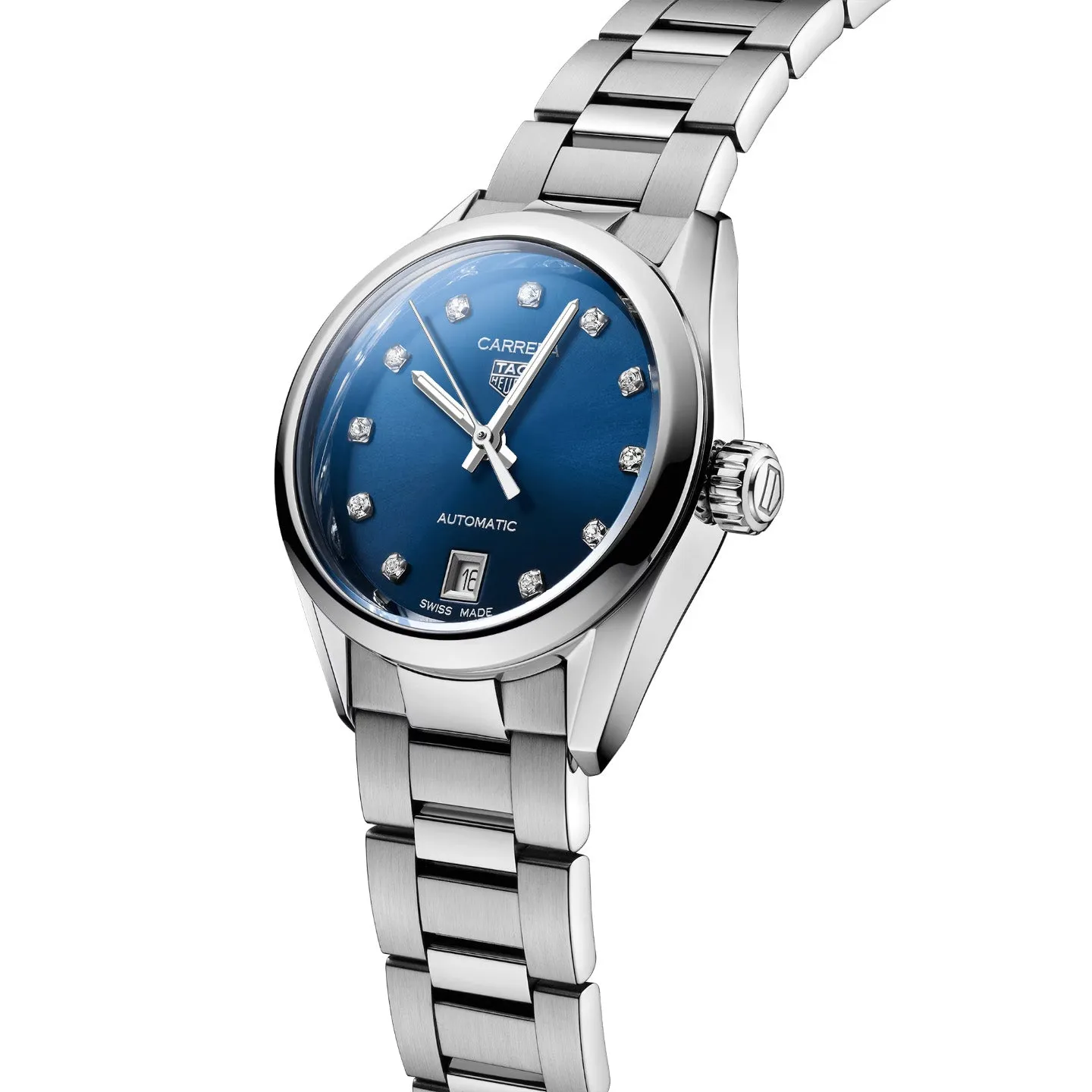 Tag Heuer Carrera Ladies Blue Diamond Automatic Watch WBN2413.BA0621