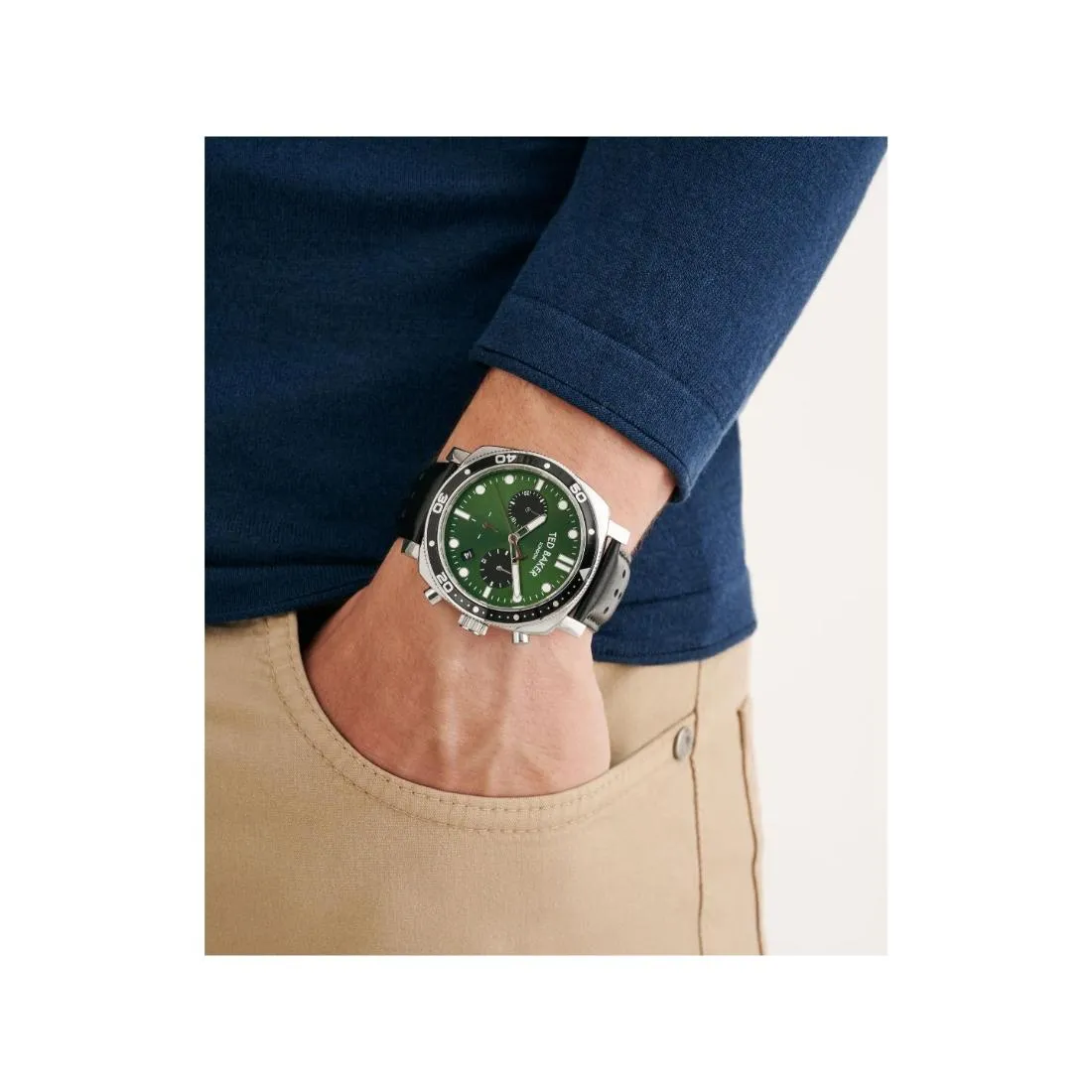 Ted Baker TB URBAN Men 44 mm Green Dial Chronograph Watch - BKPCNF301