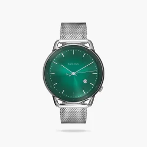 The Rainforest Curve | Green Dial - Silver Case