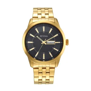 Titan Regalia Opulent Champagne Dial Analogue Stainless Steel Strap watch for Men