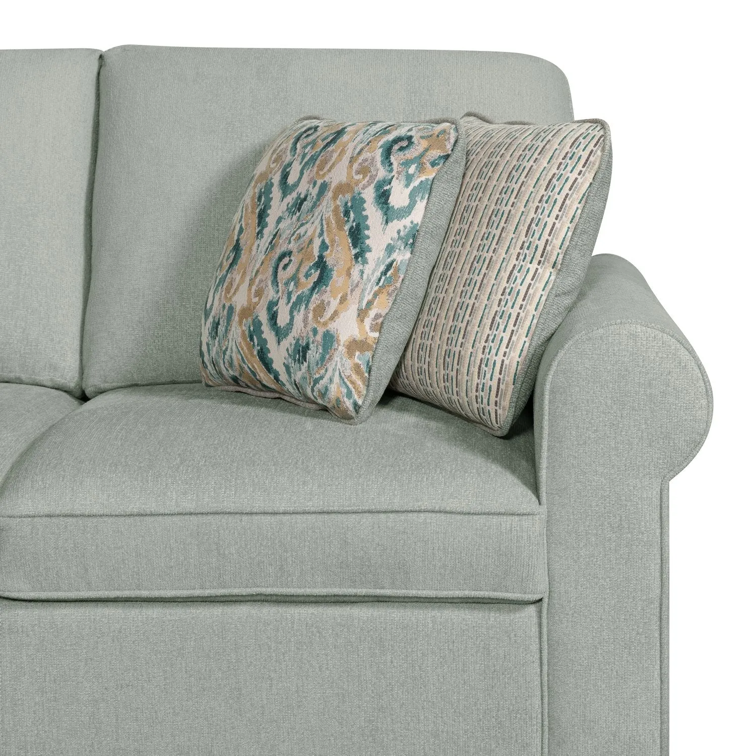 Valley 2-Piece Left-Facing Chenille Sectional - Seafoam