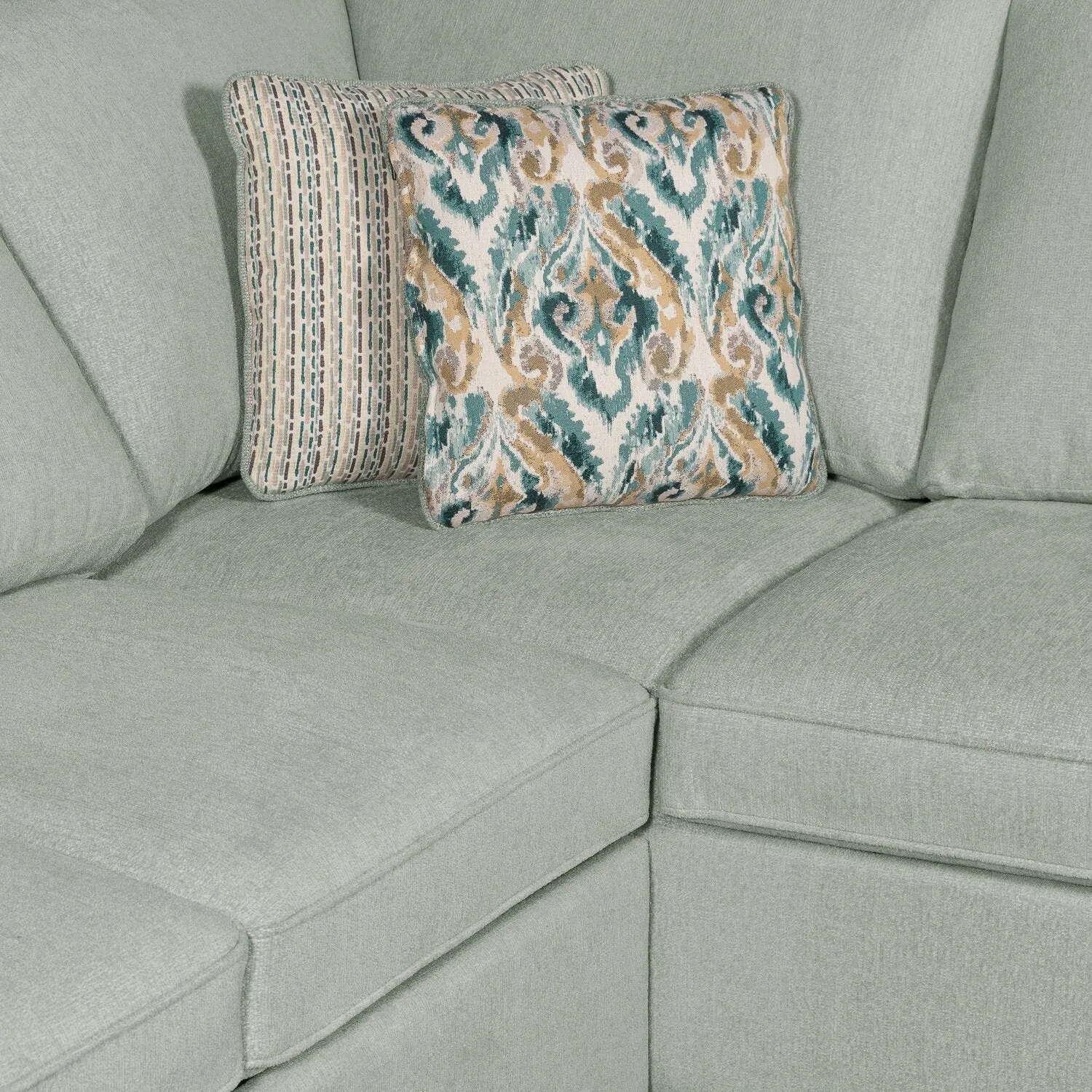 Valley 2-Piece Left-Facing Chenille Sectional - Seafoam