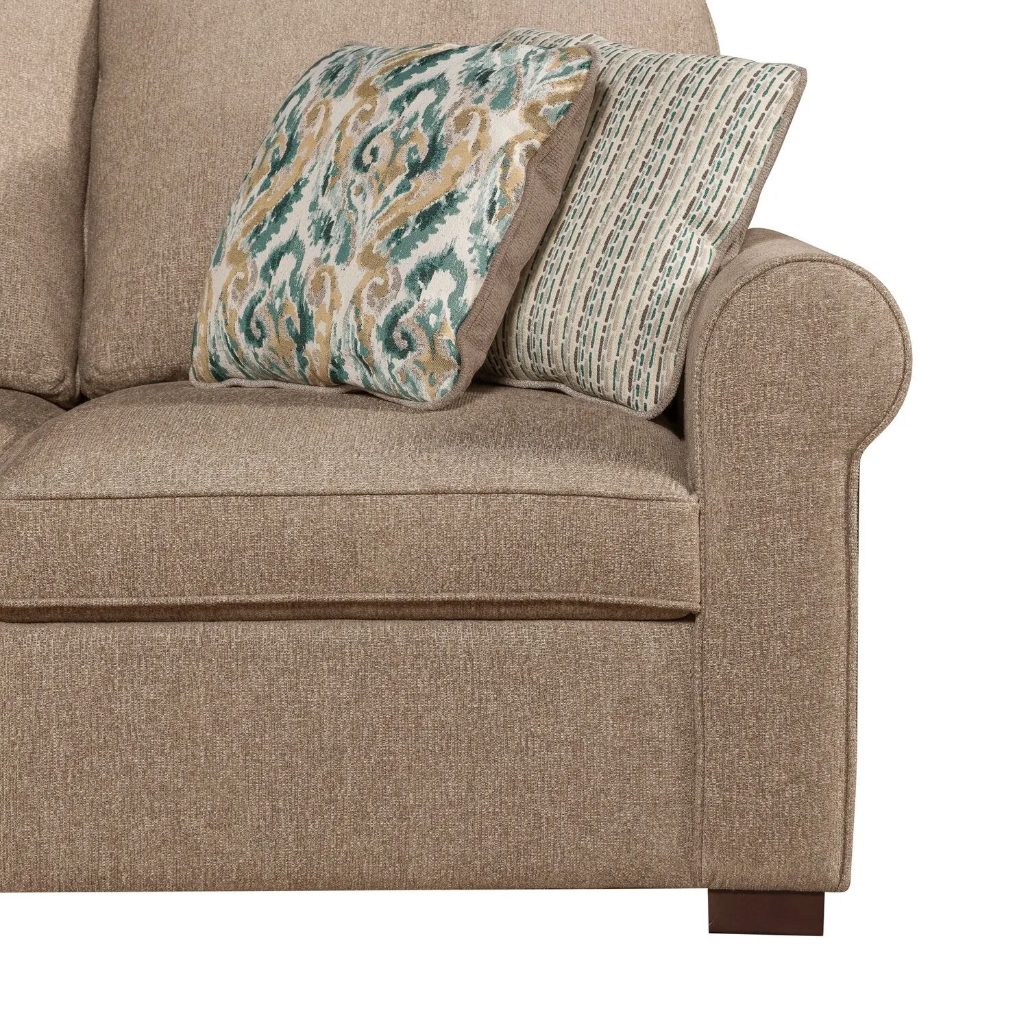 Valley 2-Piece Left-Facing Chenille Sectional - Taupe