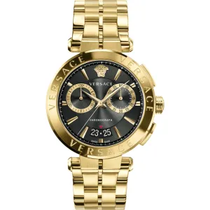 Versace Aion Men's Chronograph Black Gold Watch VE1D02823