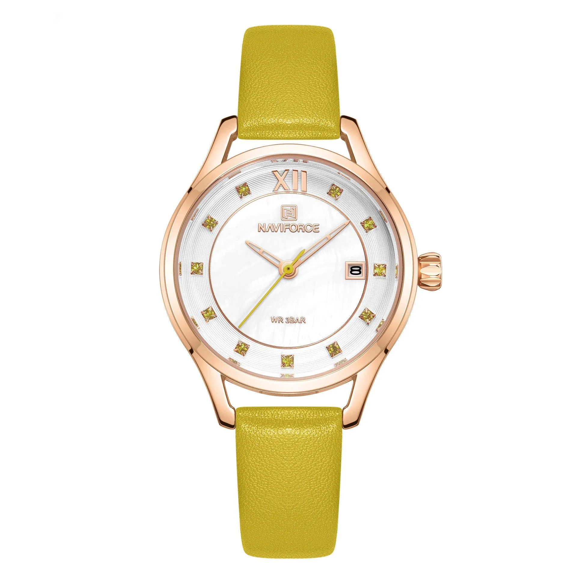 Waterproof PU Leather Strap Quartz Movement watches For Women